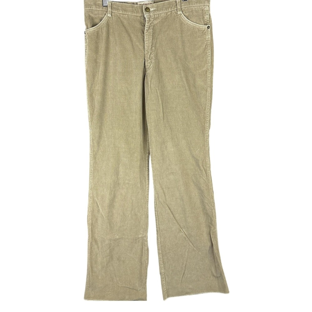 Vintage 80s‎ Brittania Flared Leg Corduroy Pants Mens 34x34 Beige Disco Hippie